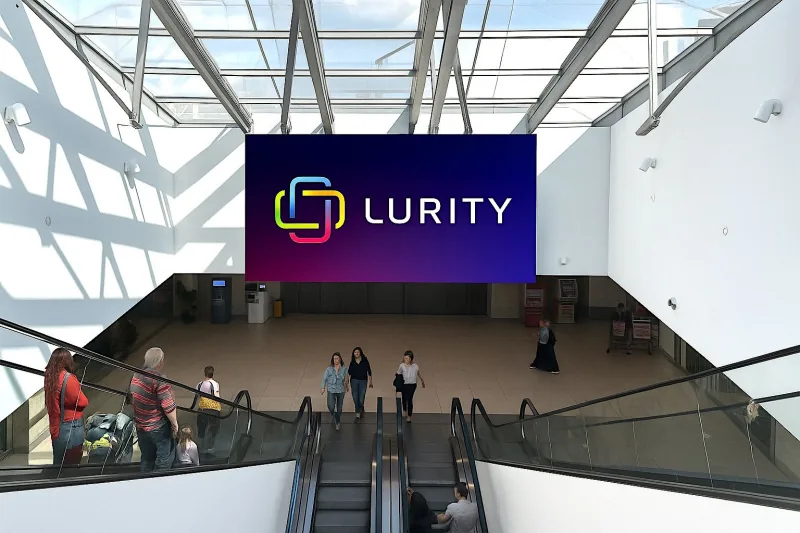 LED screen in airport terminal