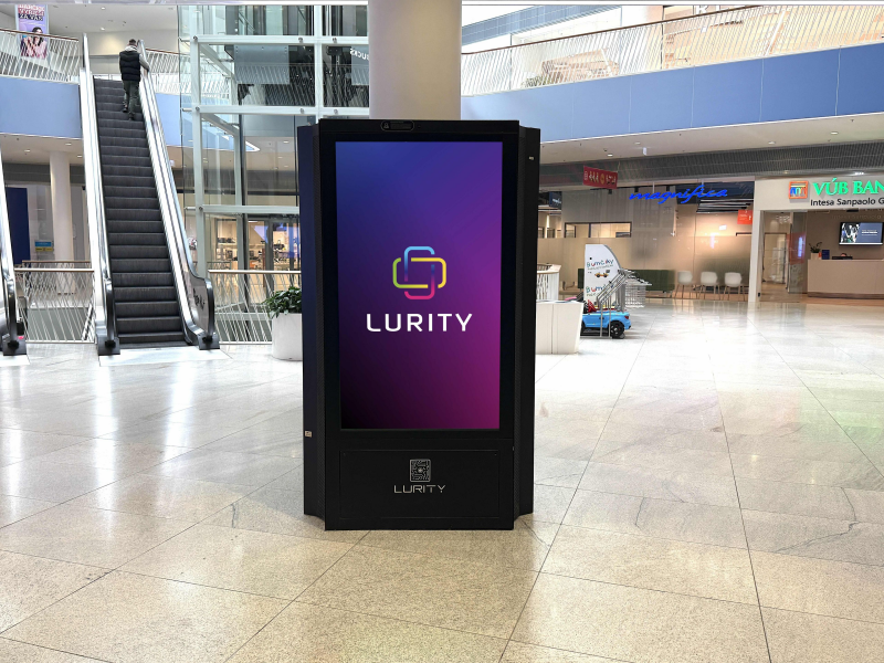 Digital advertising screens in shopping malls